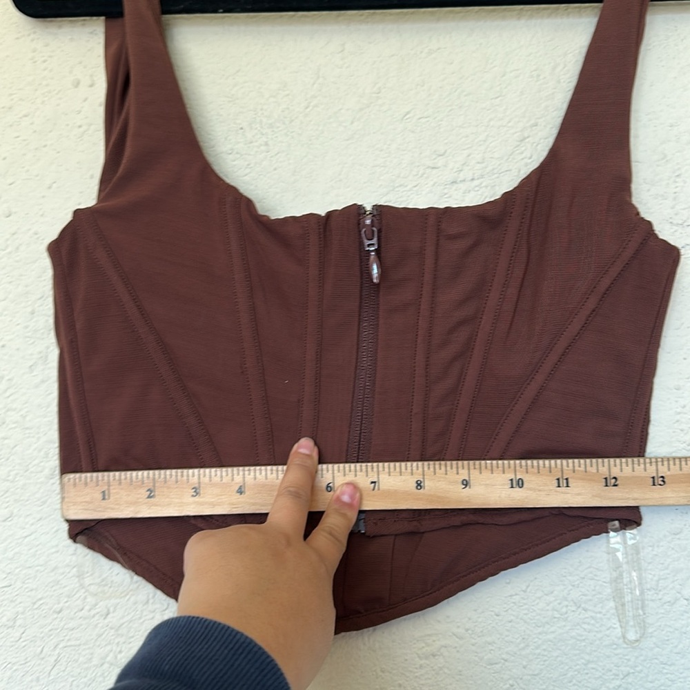 HOUSE OF CB 'Ninetta' Chocolate Mesh Corset NWOT size M - Picture 12 of 15